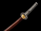 Japanese Samurai Sword Red Blade Folded Steel Katana SHIJIAN180609