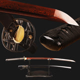 Japanese Samurai Sword Red Blade Folded Steel Katana ESB102