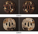 Japanese Samurai Swords Brass Plated Gold/Silver Tsuba