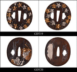 Brass Plated Gold/Silver Tsuba For Japanese Samurai Swords