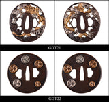 Brass Plated Gold/Silver Tsuba For Japanese Samurai Swords