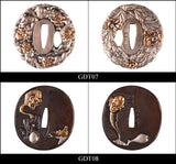 Brass Plated Gold/Silver Tsuba For Japanese Samurai Swords