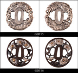Brass Plated Gold/Silver Tsuba For Japanese Samurai Swords