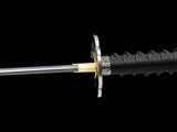 Japanese Samurai Sword Blue Blade Folded Steel Katana SHIJIAN180704