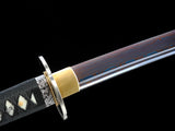 Japanese Samurai Sword Blue Blade Folded Steel Katana SHIJIAN180704