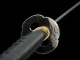 Japanese Samurai Sword Blue Blade Folded Steel Katana SHIJIAN180704