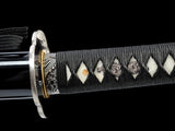 Japanese Samurai Sword Blue Blade Folded Steel Katana SHIJIAN180704