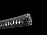 Japanese Samurai Sword Blue Blade Folded Steel Katana SHIJIAN180704