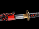 Japanese Samurai Sword High Carbon Steel Clay Tempered Katana SHIJIAN180706