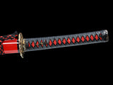Japanese Samurai Sword High Carbon Steel Clay Tempered Katana SHIJIAN180706