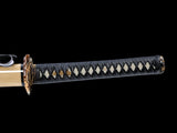Japanese Samurai Sword High Carbon Steel Clay Tempered Katana SHIJIAN180707