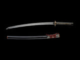 Japanese Samurai Sword Folded Steel Clay Tempered Katana SHIJIAN180708