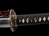 Japanese Samurai Sword Folded Steel Clay Tempered Katana SHIJIAN180708