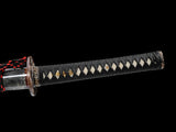 Japanese Samurai Sword Folded Steel Clay Tempered Katana SHIJIAN180708