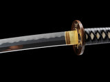 Japanese Samurai Sword Folded Steel Clay Tempered Katana SHIJIAN180709