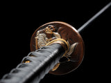 Japanese Samurai Sword Folded Steel Clay Tempered Katana SHIJIAN180709