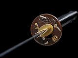 Japanese Samurai Sword Folded Steel Clay Tempered Katana SHIJIAN180709