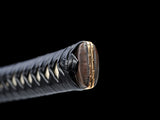 Japanese Samurai Sword Folded Steel Clay Tempered Katana SHIJIAN180709