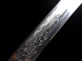 Japanese Samurai Sword Folded Steel Clay Tempered Katana SHIJIAN190303