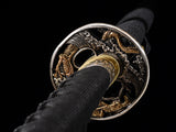 Japanese Samurai Sword Folded Steel Clay Tempered Katana SHIJIAN190309
