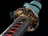 Japanese Samurai Sword Folded Steel Clay Tempered Katana SHIJIAN190303