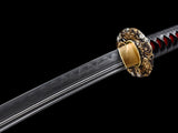 Japanese Samurai Sword Folded Steel Clay Tempered Katana SHIJIAN190303