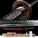 Japanese Samurai Sword High Carbon Steel Clay Tempered Katana SHIJIAN180504