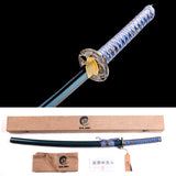 Japanese Samurai Sword Blue Blade Katana SHIJIAN180602