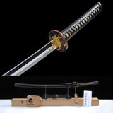 Japanese Samurai Sword Folded Steel Clay Tempered Katana SHIJIAN180709