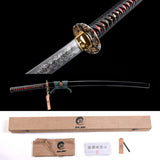 Japanese Samurai Sword Folded Steel Clay Tempered Katana SHIJIAN190303