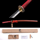 Japanese Samurai Sword High Carbon Steel Clay Tempered Katana SHIJIAN190304