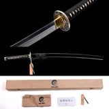 Japanese Samurai Sword Folded Steel Clay Tempered Katana SHIJIAN190309
