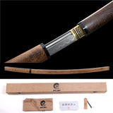 Japanese Samurai Sword Folded Steel Clay Tempered Katana Unokubitsukuri Blade SHIJIAN202006