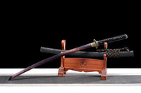 Japanese Samurai Katana Red & Blue Dragon Sword Folded Steel Sharp KT008