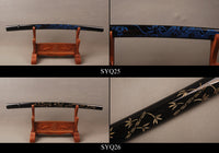 30" Carving Lacquered Wood Saya For Japanese Samurai Swords