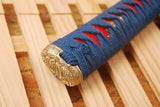 Brass Fittings Silk Cord Real Rayskin Handle For Japanese Samurai Sword HC1