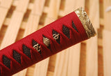 Brass Fittings Silk Cord Real Rayskin Handle For Japanese Samurai Sword HC3