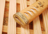 Brass Fittings Silk Cord Real Rayskin Handle For Japanese Samurai Sword HC4