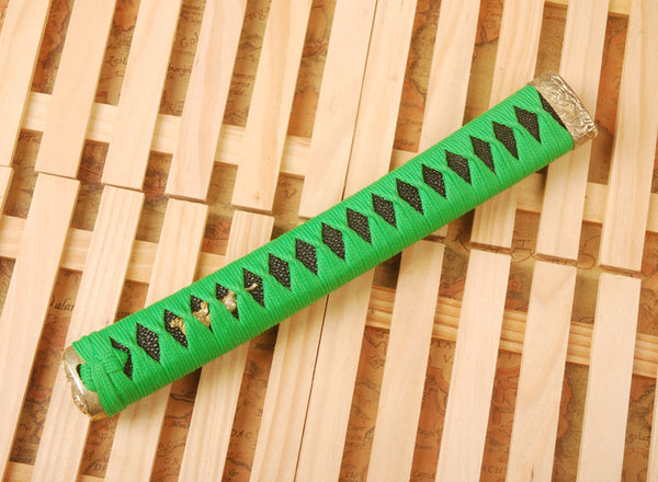Brass Fittings Silk Cord Real Rayskin Handle For Japanese Samurai Sword HC7
