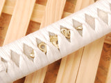 Brass Fittings Silk Cord Real Rayskin Handle For Japanese Samurai Sword HC8