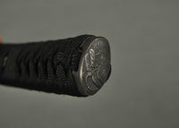 Handle Tsuka black Synthetic Silk Cord red Rayskin For Japanese Samurai Sword