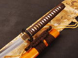 Japanese Samurai Sword Folded Steel Clay Tempered Katana ESD02