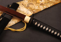 Japanese Samurai Sword Red Blade Folded Steel Katana ESB102