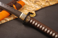 Japanese Samurai Sword Folded Steel Clay Tempered Katana ESD02