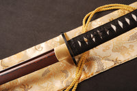 Japanese Samurai Sword Red Blade Folded Steel Katana ESB103