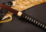 Japanese Samurai Sword Red Blade Folded Steel Katana ESB103