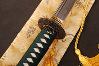 Japanese Samurai Sword Folded Steel Clay Tempered Katana ESD102