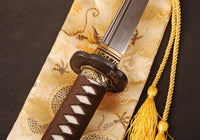 Japanese Samurai Sword Folded Steel Clay Tempered Katana ESD103