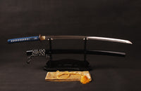 Japanese Samurai Sword Folded Steel Clay Tempered Katana ESD104