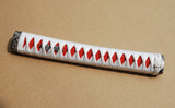 Handle Tsuka white Synthetic Silk Cord red Rayskin For Japanese Samurai Sword